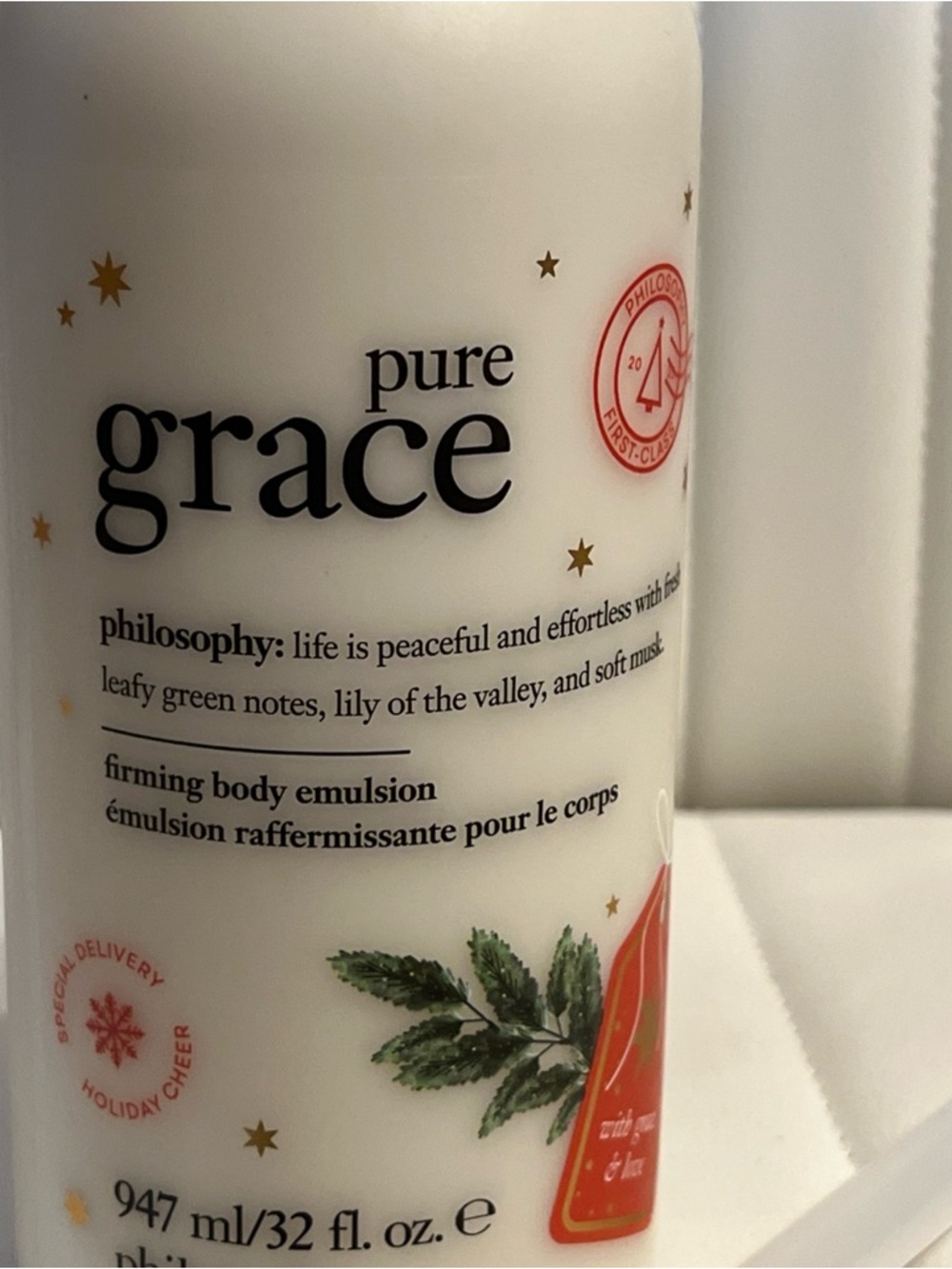 Philosophy pure Grace Firming Body Emulsion - White 32 fl ox with Pump - Picture 3 of 3